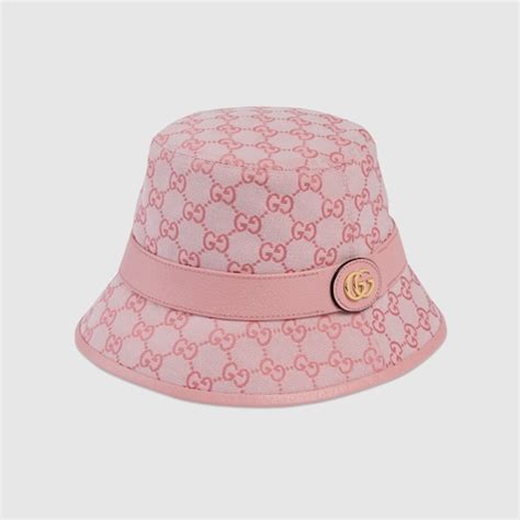 gucci cap pink|gucci canvas bucket hat pink.